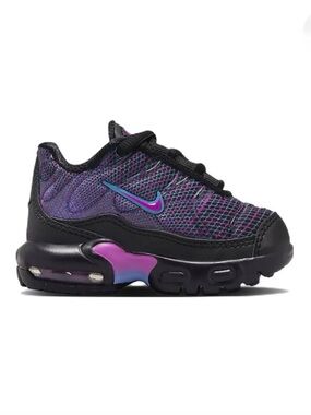 Nike Air Max Plus “Spirograph” Baby Sneakers • Size 5C Black Purple Blue
